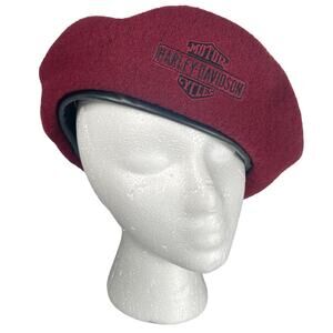 Vintage Harley Davidson Wool Beret RARE